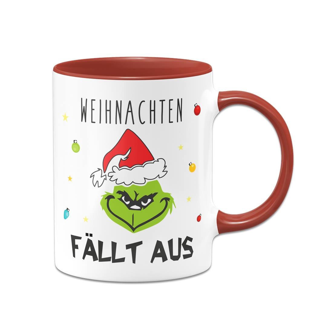 Bild: Tasse - Grinch - Weihnachten fällt aus (Gesicht) Geschenkidee