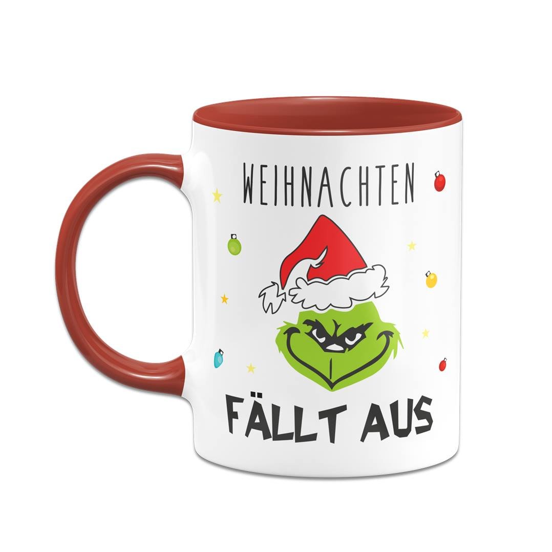 Bild: Tasse - Grinch - Weihnachten fällt aus (Gesicht) Geschenkidee