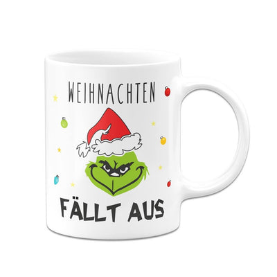 Bild: Tasse - Grinch - Weihnachten fällt aus (Gesicht) Geschenkidee