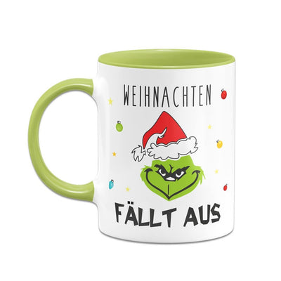 Bild: Tasse - Grinch - Weihnachten fällt aus (Gesicht) Geschenkidee