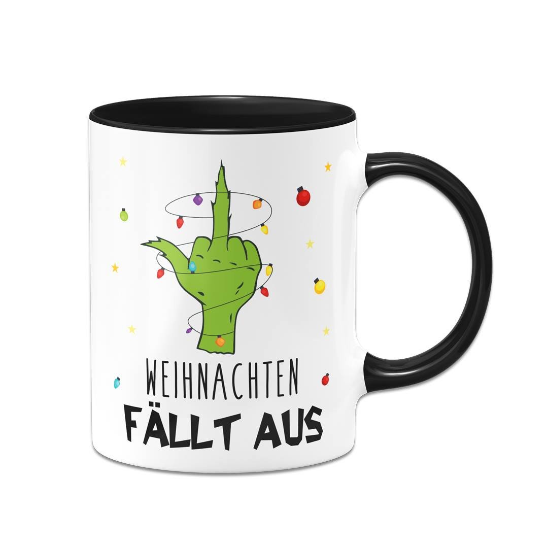 Bild: Tasse - Grinch - Weihnachten fällt aus (Mittelfinger) Geschenkidee