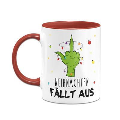 Bild: Tasse - Grinch - Weihnachten fällt aus (Mittelfinger) Geschenkidee