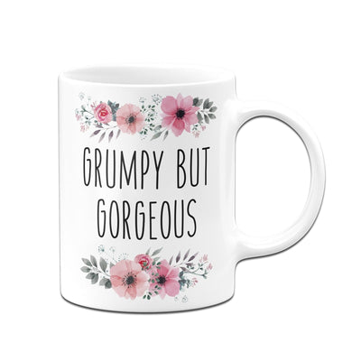 Bild: Tasse - Grumpy but Gorgeous - blumig Geschenkidee