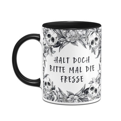 Bild: Tasse - Halt doch bitte mal die Fresse - Skull Statement Geschenkidee