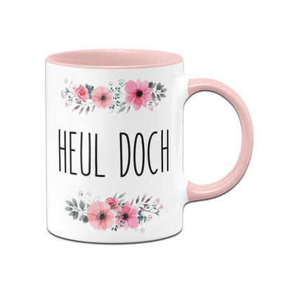 Bild: Tasse - Heul doch - blumig Geschenkidee