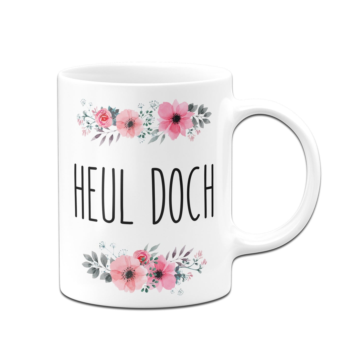 Bild: Tasse - Heul doch - blumig Geschenkidee