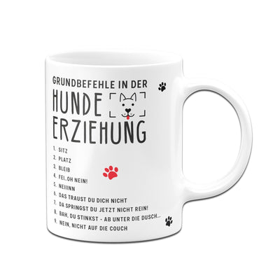 Bild: Tasse - Grundbefehle in der Hunde-Erziehung Geschenkidee