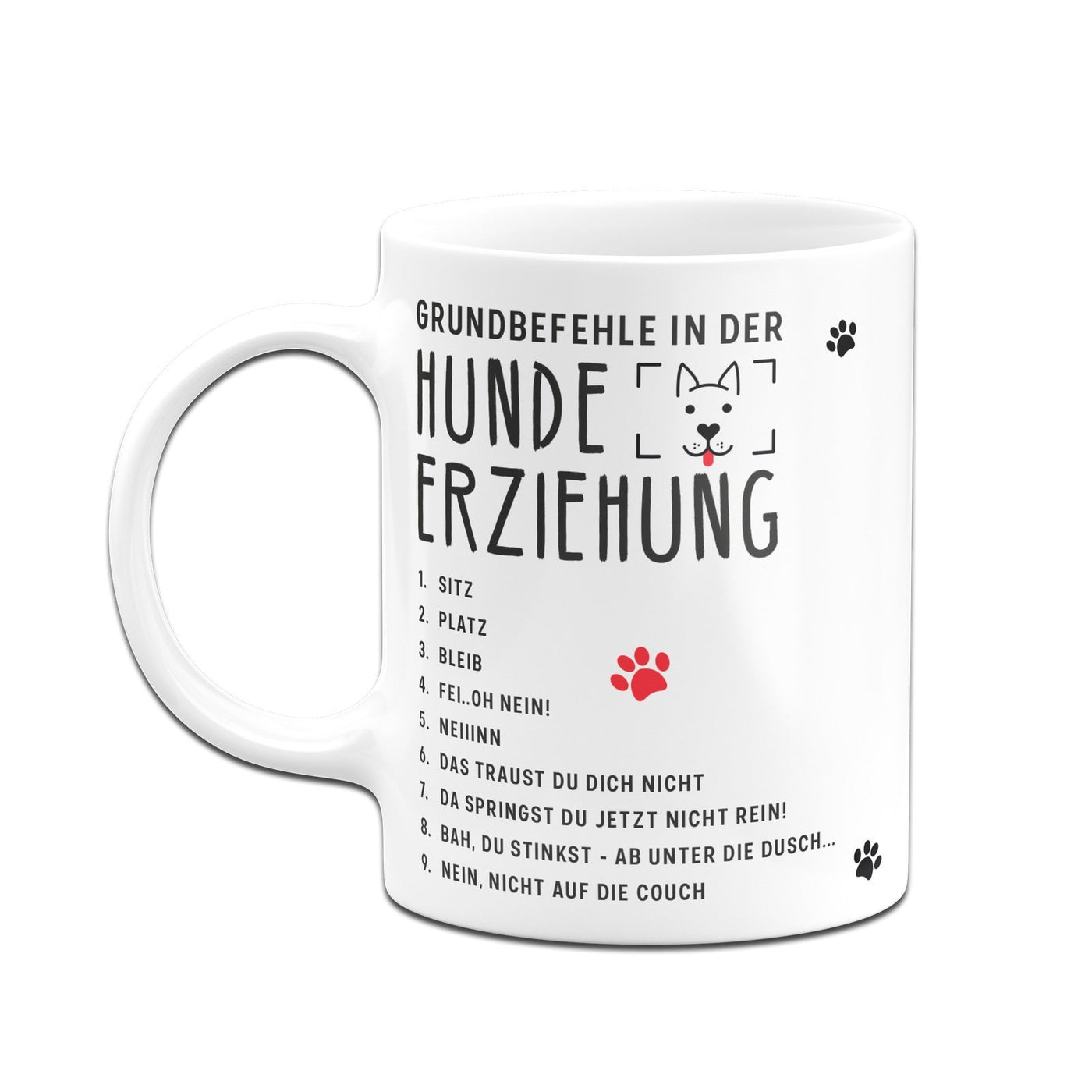 Bild: Tasse - Grundbefehle in der Hunde-Erziehung Geschenkidee