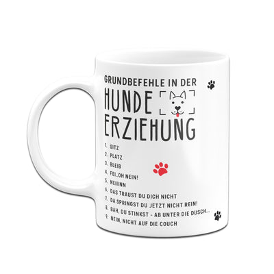 Bild: Tasse - Grundbefehle in der Hunde-Erziehung Geschenkidee