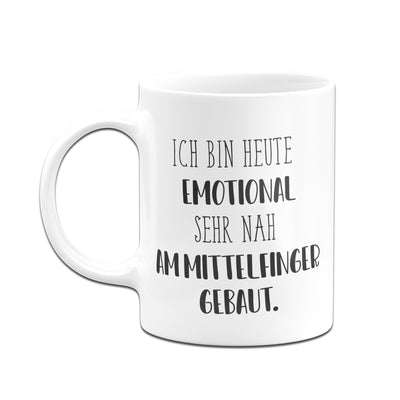 Bild: Tasse - Ich bin heute sehr nah am Mittelfinger gebaut. - Pure Statement Geschenkidee