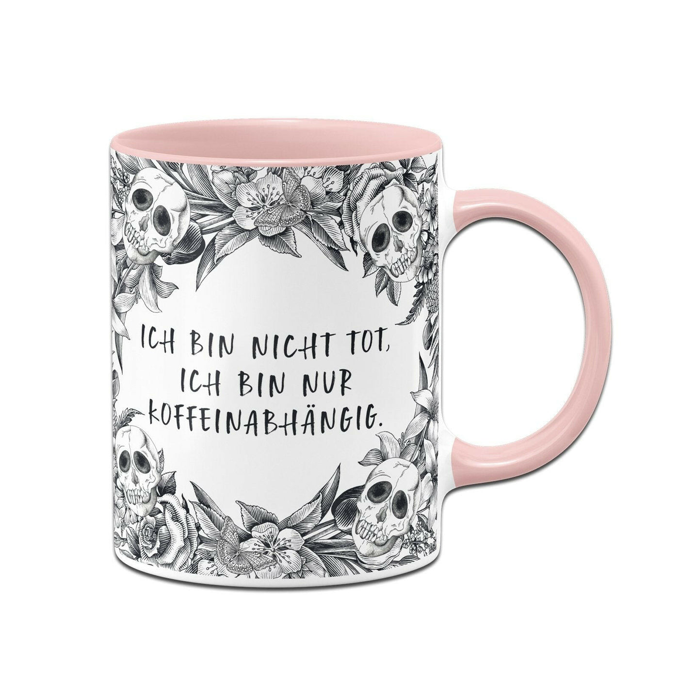 Bild: Tasse - Ich bin nicht tot, ich bin nur koffeinabhängig. - Skull Statement Geschenkidee