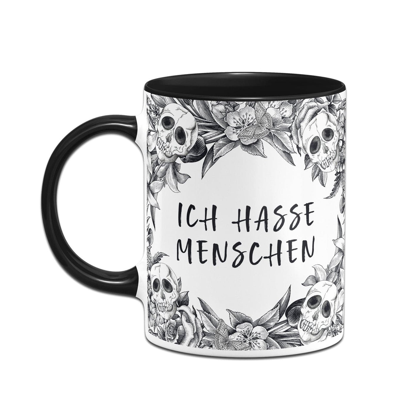 Bild: Tasse - Ich hasse Menschen - Skull Statement Geschenkidee