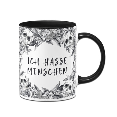 Bild: Tasse - Ich hasse Menschen - Skull Statement Geschenkidee