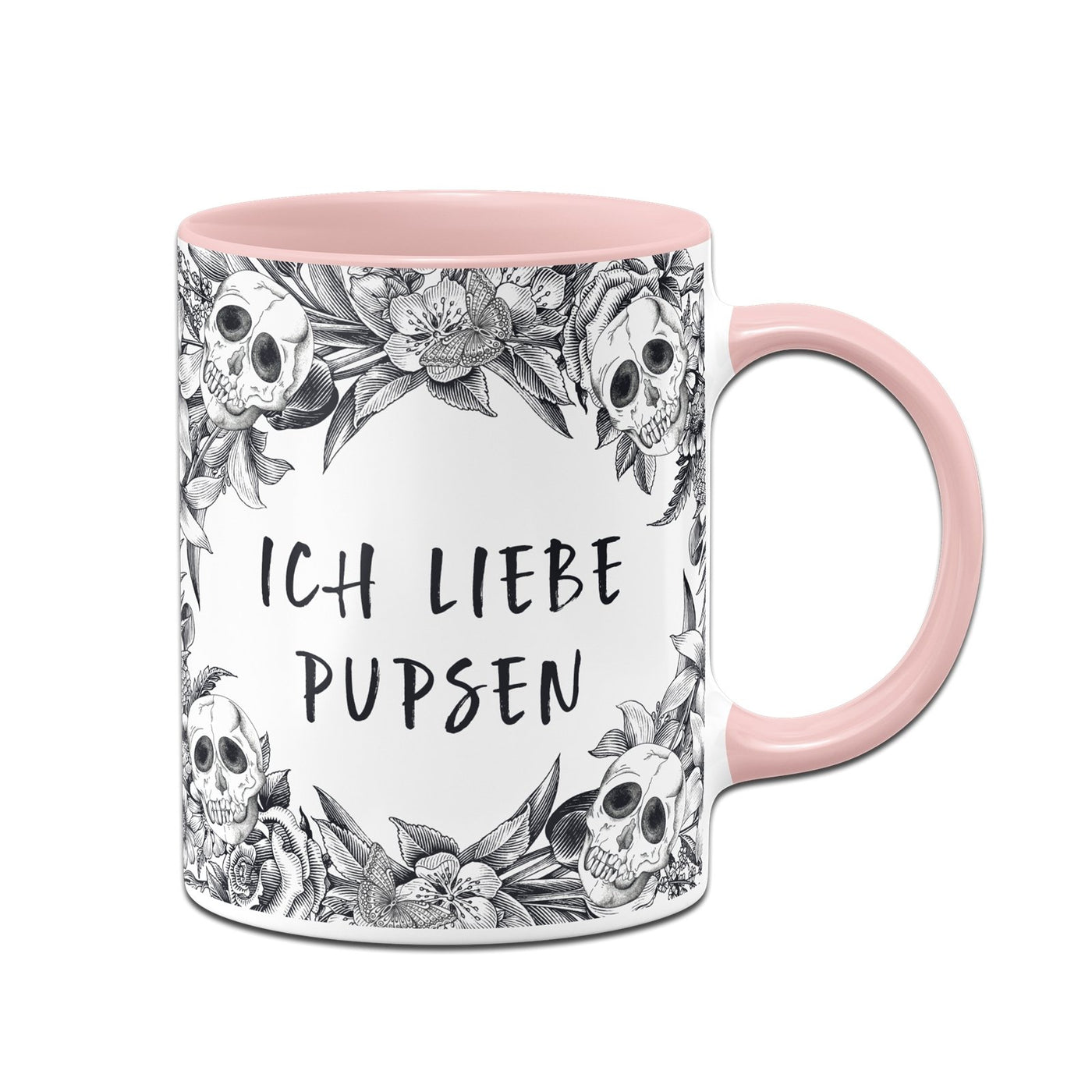 Bild: Tasse - Ich liebe pupsen - Skull Statement Geschenkidee