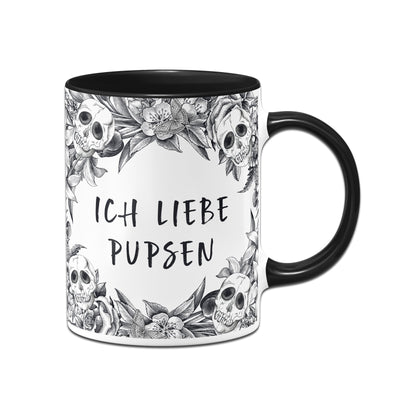 Bild: Tasse - Ich liebe pupsen - Skull Statement Geschenkidee