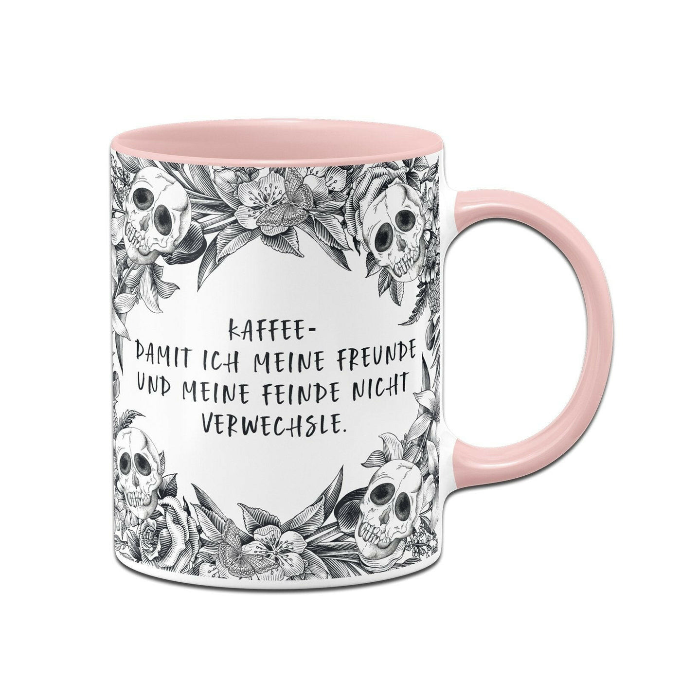 Bild: Tasse - Kaffee damit ich meine Freunde und meine Feinde nicht verwechsle. - Skull Statement Geschenkidee