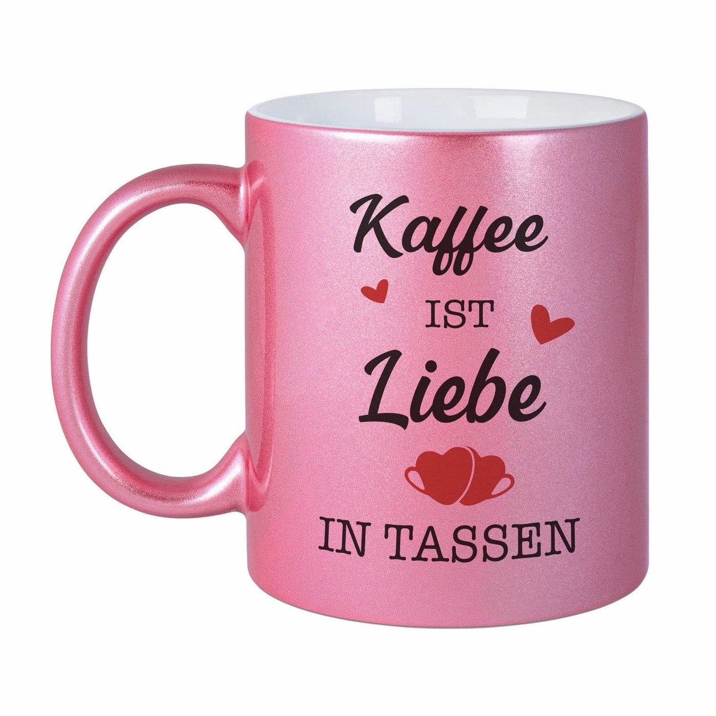 Bild: Tasse - Kaffee ist Liebe in Tassen. - Metallictasse Geschenkidee