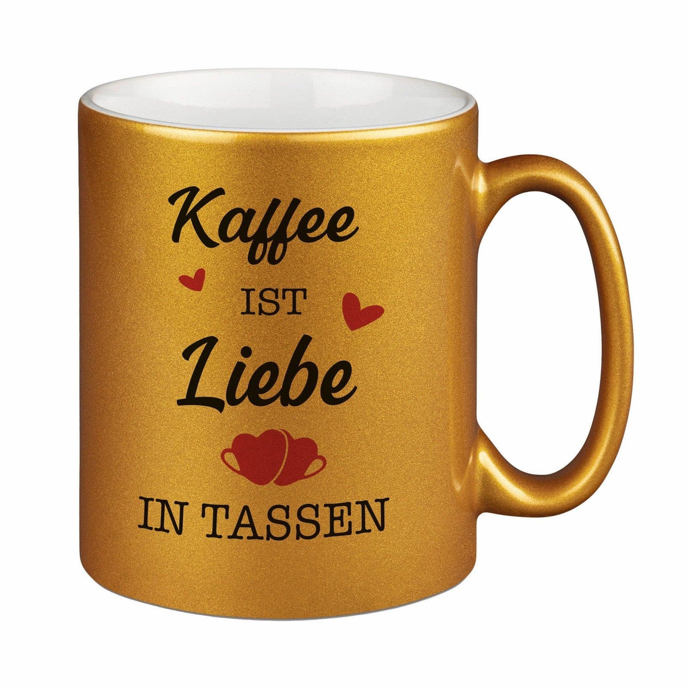 Bild: Tasse - Kaffee ist Liebe in Tassen. - Metallictasse Geschenkidee