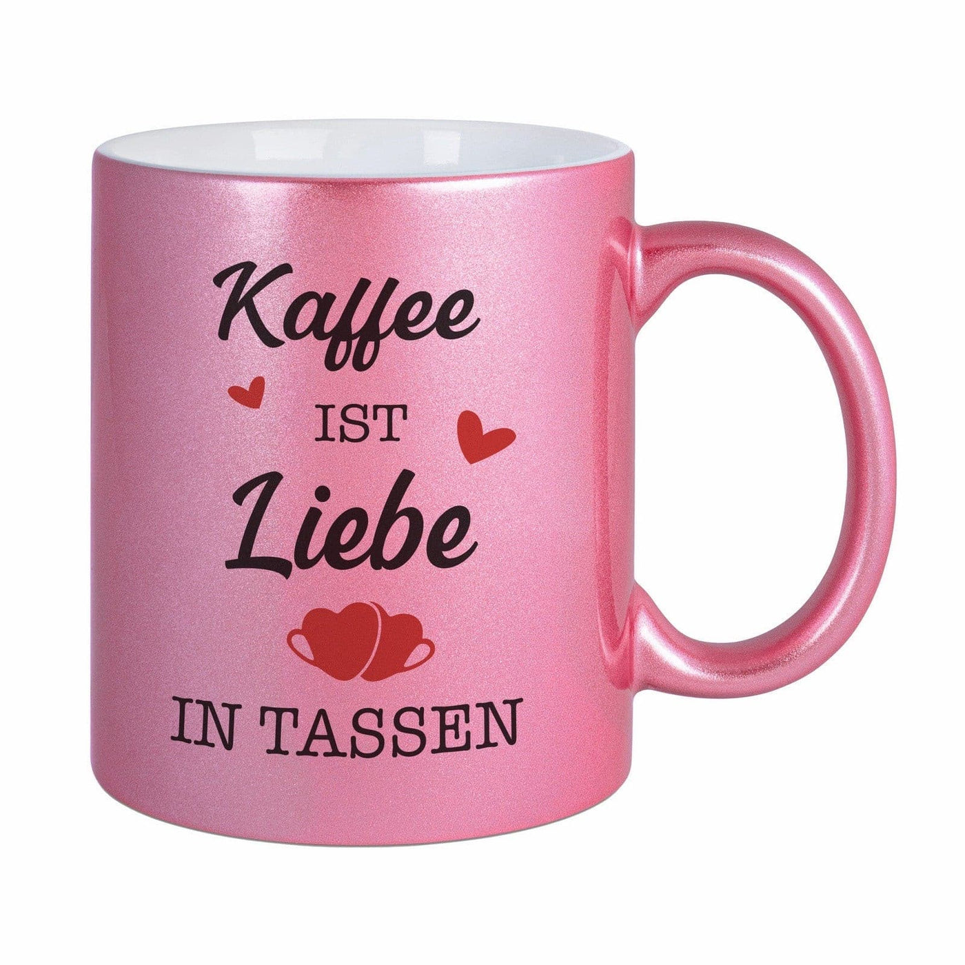 Bild: Tasse - Kaffee ist Liebe in Tassen. - Metallictasse Geschenkidee