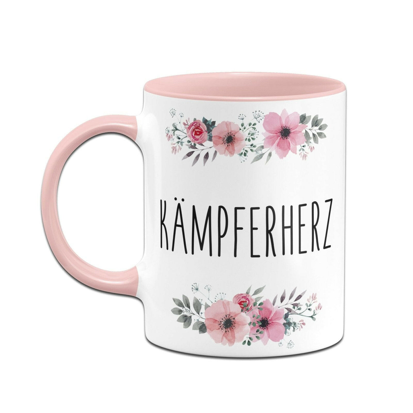 Bild: Tasse - Kämpferherz - blumig Geschenkidee