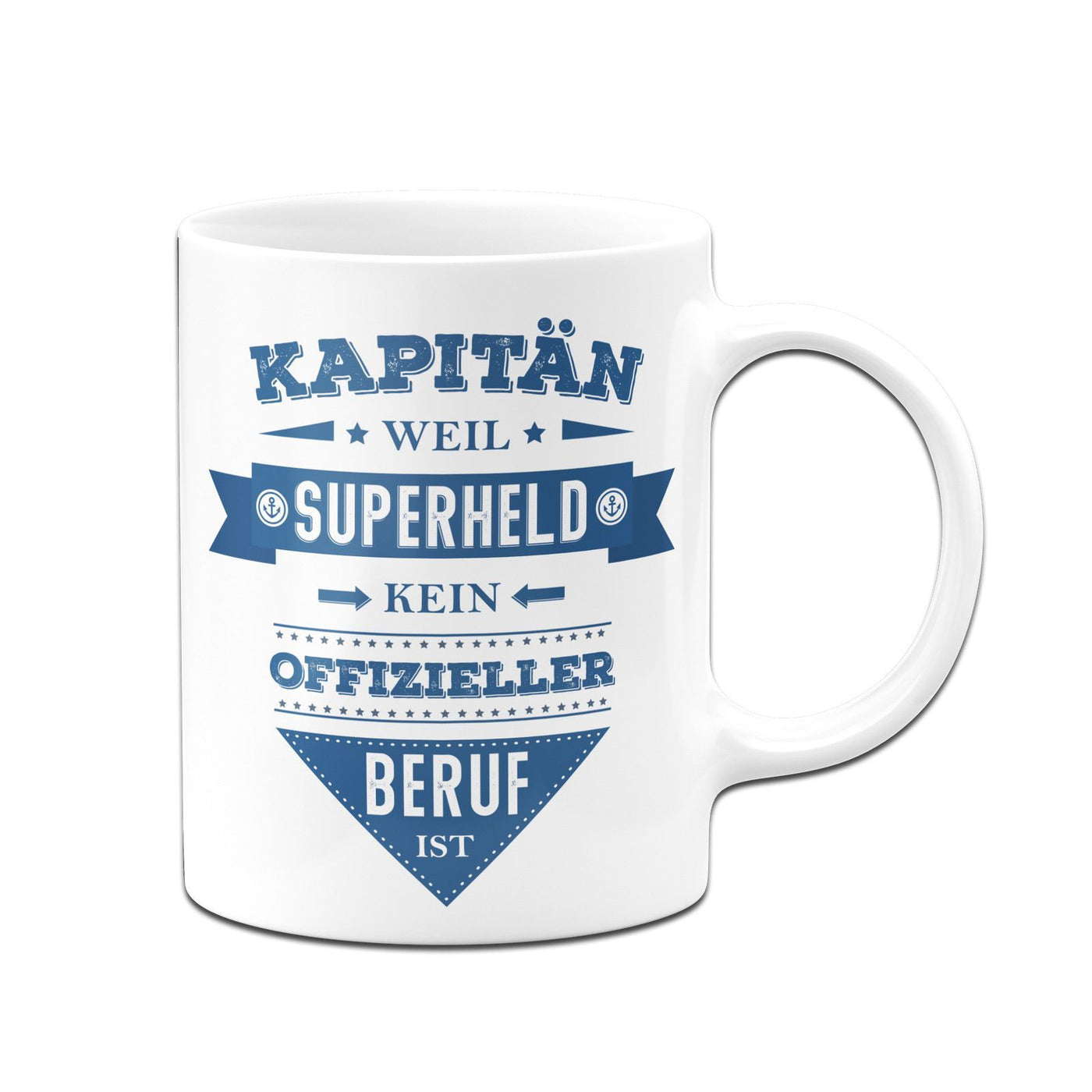 Bild: Tasse - Kapitän weil Superheld kein offizieller Beruf ist Geschenkidee