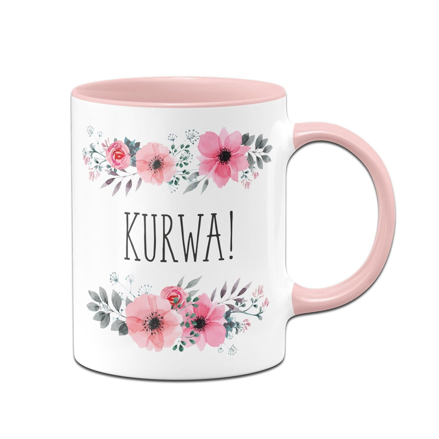 Bild: Tasse - Kurwa - blumig Geschenkidee