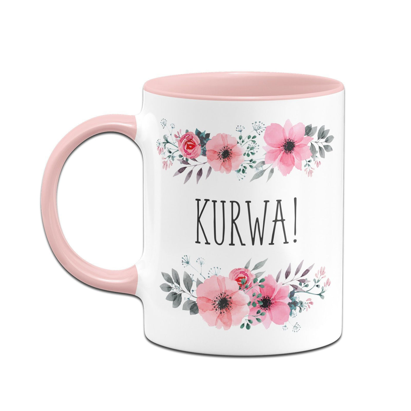 Bild: Tasse - Kurwa - blumig Geschenkidee