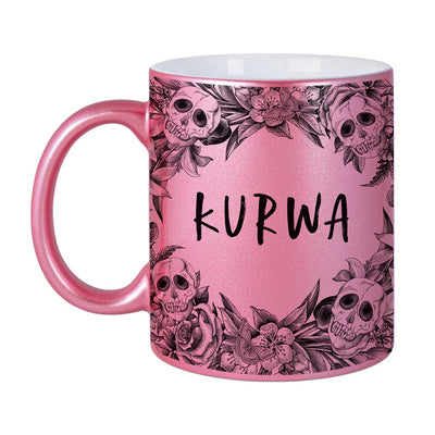 Bild: Tasse - Kurwa - Skull Statement Metallic-Edition Geschenkidee