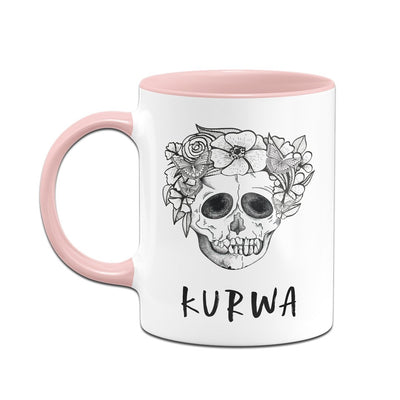 Bild: Tasse - Kurwa - Totenkopf Geschenkidee