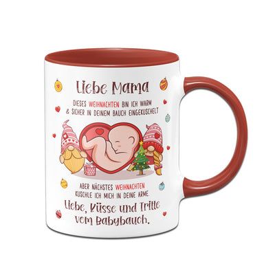 Bild: Tasse - Liebe Mama dieses Weihnachten bin noch in deinem Bauch Geschenkidee