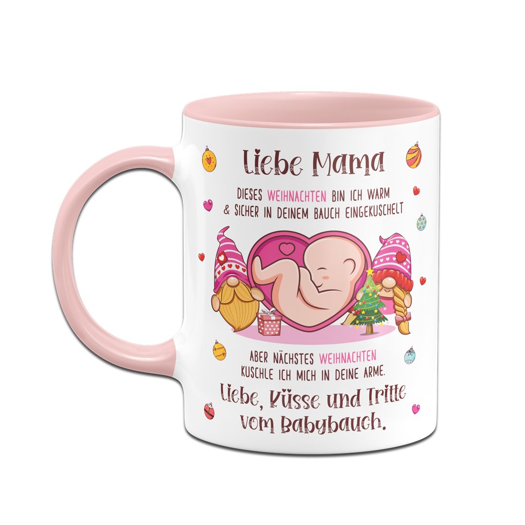 Bild: Tasse - Liebe Mama dieses Weihnachten bin noch in deinem Bauch Geschenkidee