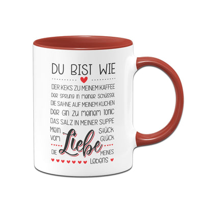 Bild: Tasse - Du bist die Liebe meines Lebens Mein Stück vom Glück Geschenkidee