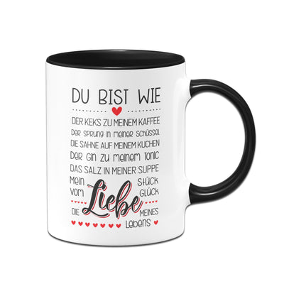 Bild: Tasse - Du bist die Liebe meines Lebens Mein Stück vom Glück Geschenkidee