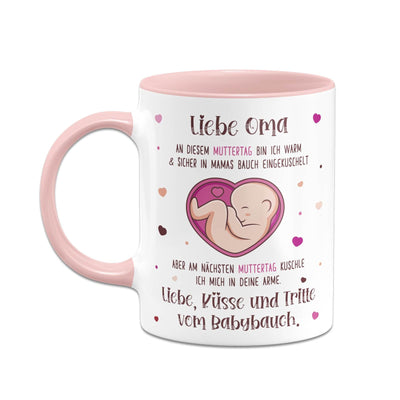 Bild: Tasse - Liebe Oma an diesem Muttertag bin ich noch in Mamas Bauch Geschenkidee