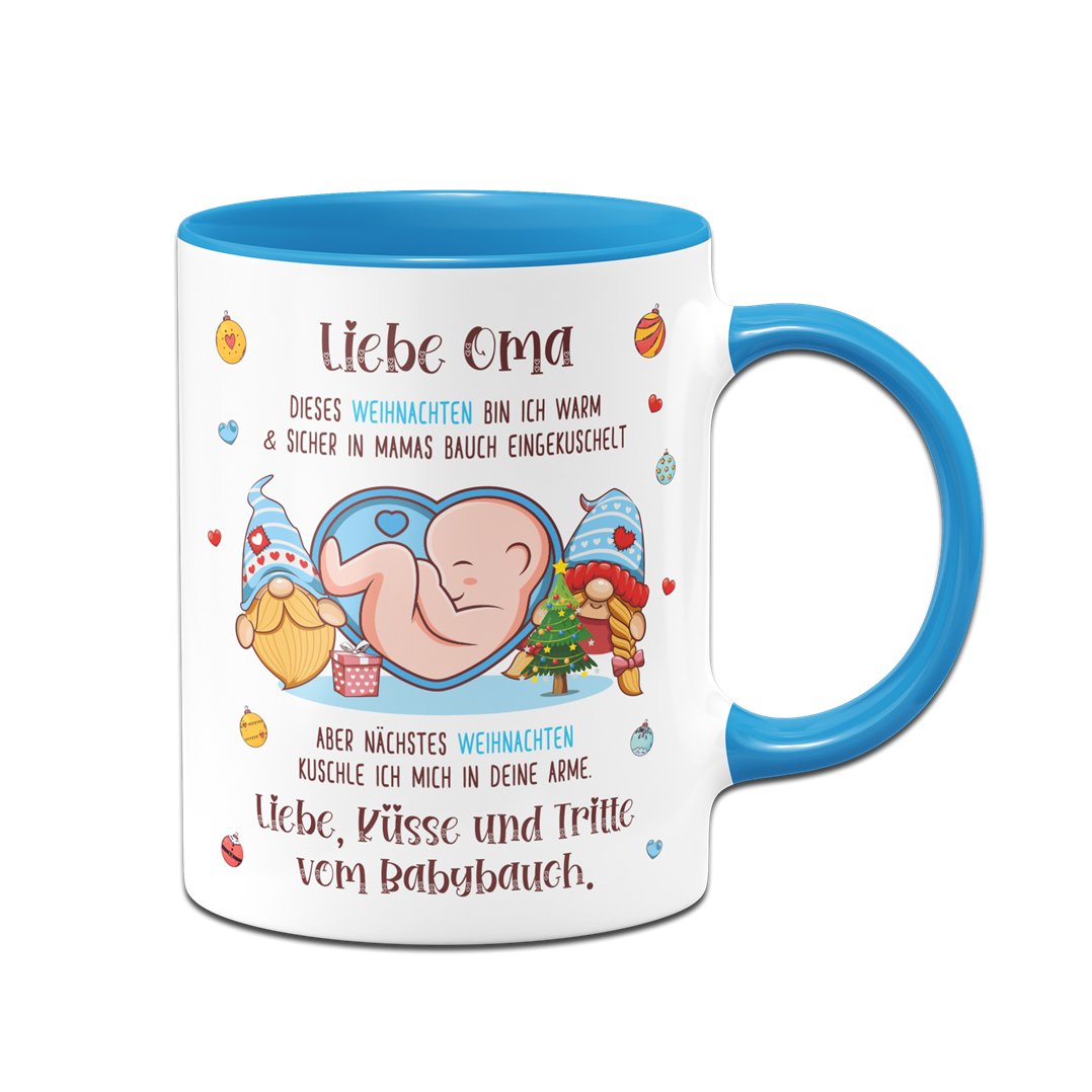 Bild: Tasse - Liebe Oma dieses Weihnachten bin ich noch in Mamas Bauch Geschenkidee