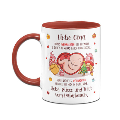 Bild: Tasse - Liebe Oma dieses Weihnachten bin ich noch in Mamas Bauch Geschenkidee