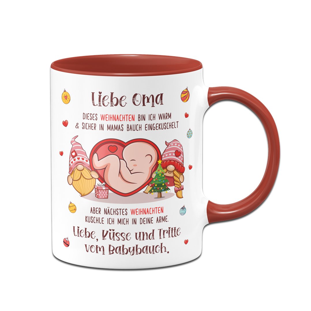 Bild: Tasse - Liebe Oma dieses Weihnachten bin ich noch in Mamas Bauch Geschenkidee