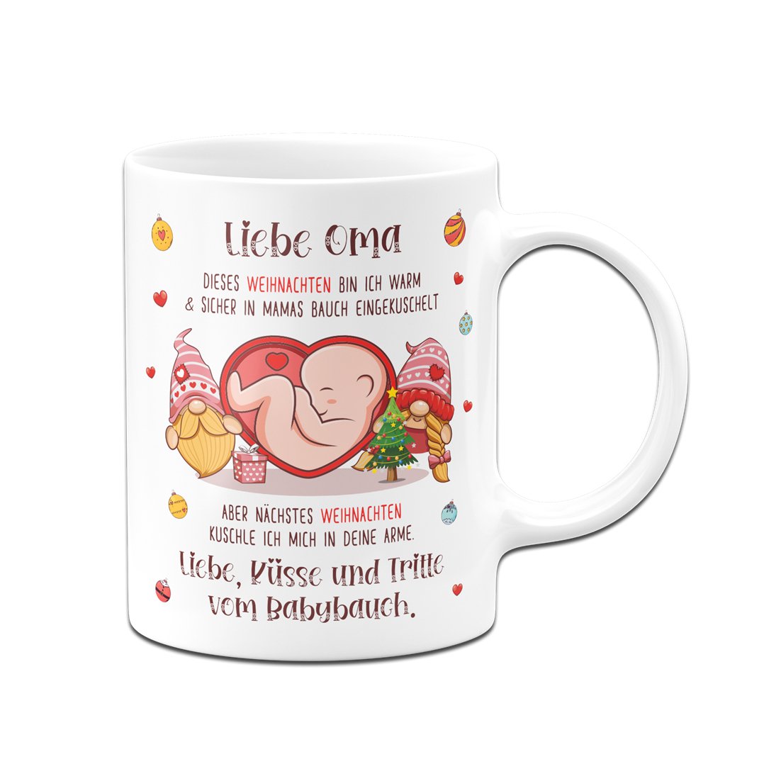 Bild: Tasse - Liebe Oma dieses Weihnachten bin ich noch in Mamas Bauch Geschenkidee