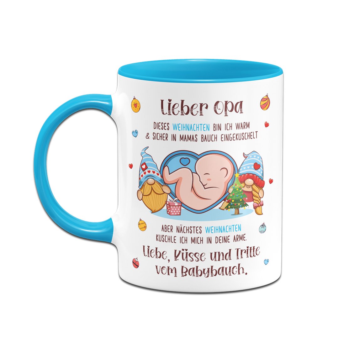 Bild: Tasse - Lieber Opa dieses Weihnachten bin ich noch in Mamas Bauch Geschenkidee