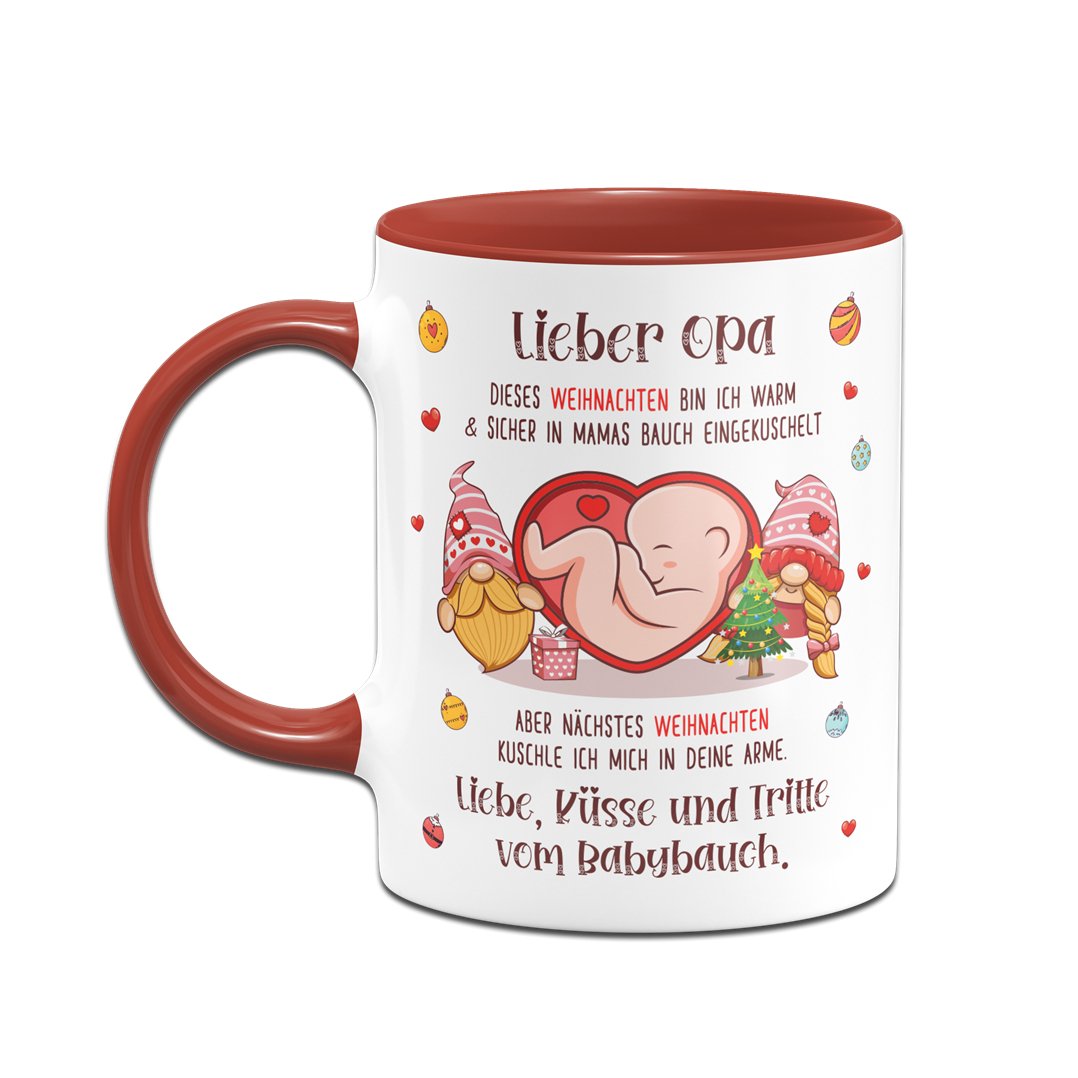 Bild: Tasse - Lieber Opa dieses Weihnachten bin ich noch in Mamas Bauch Geschenkidee