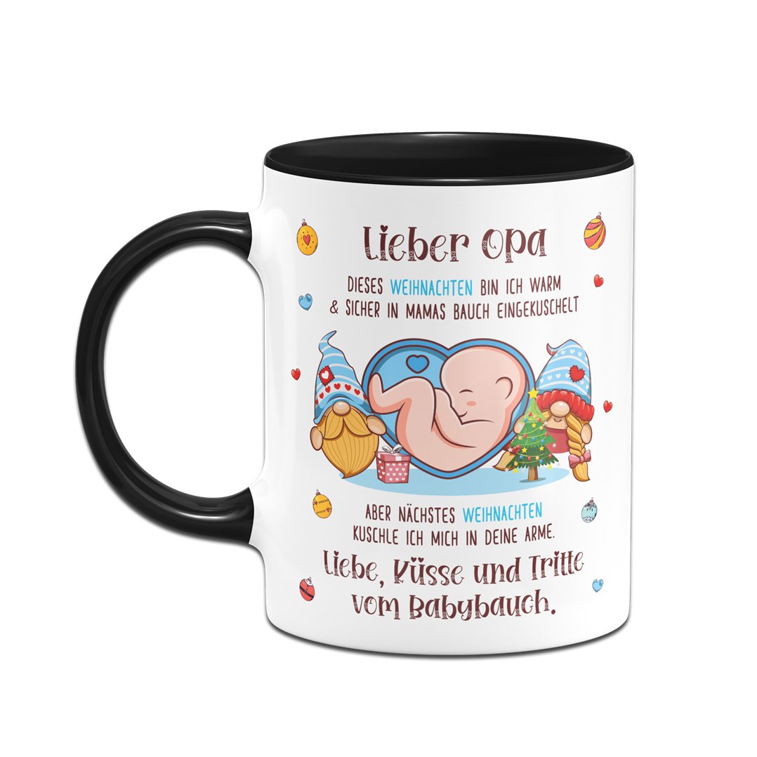 Bild: Tasse - Lieber Opa dieses Weihnachten bin ich noch in Mamas Bauch Geschenkidee