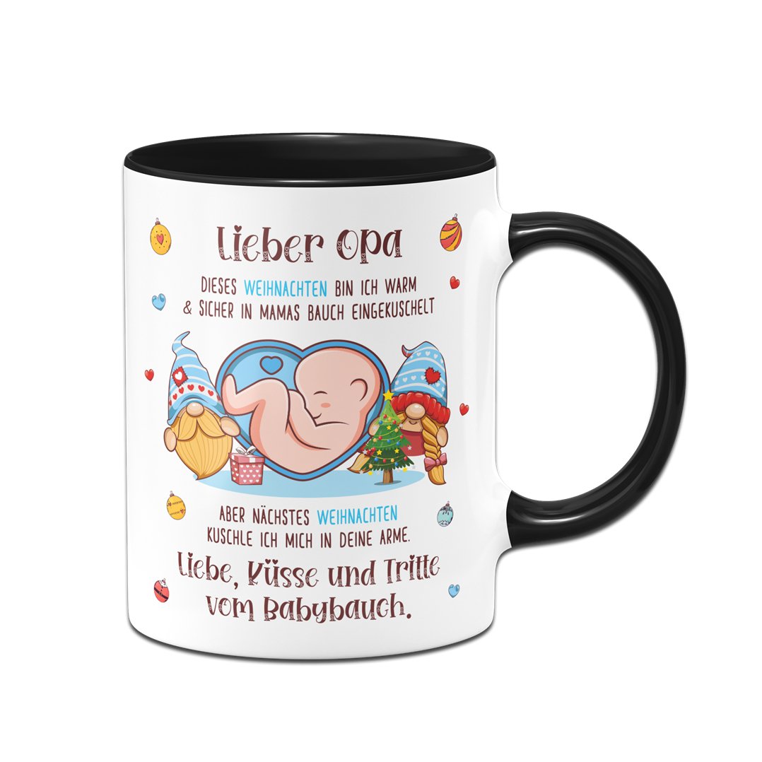 Bild: Tasse - Lieber Opa dieses Weihnachten bin ich noch in Mamas Bauch Geschenkidee