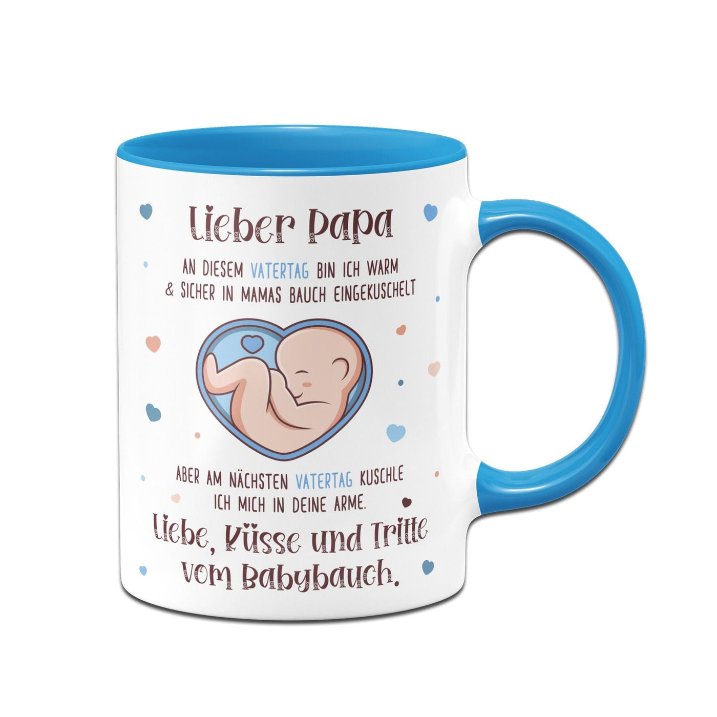 Bild: Tasse - Lieber Papa an diesem Vatertag bin ich noch in Mamas Bauch Geschenkidee