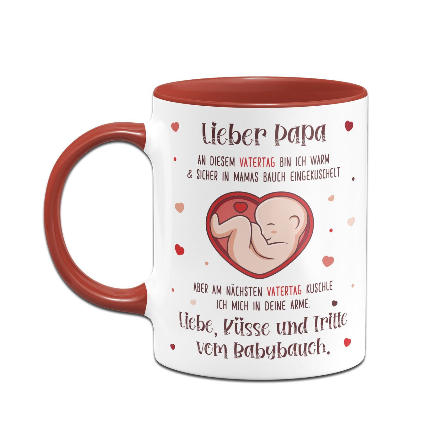 Bild: Tasse - Lieber Papa an diesem Vatertag bin ich noch in Mamas Bauch Geschenkidee