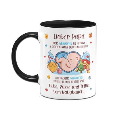 Bild: Tasse - Lieber Papa dieses Weihnachten bin ich noch in Mamas Bauch Geschenkidee