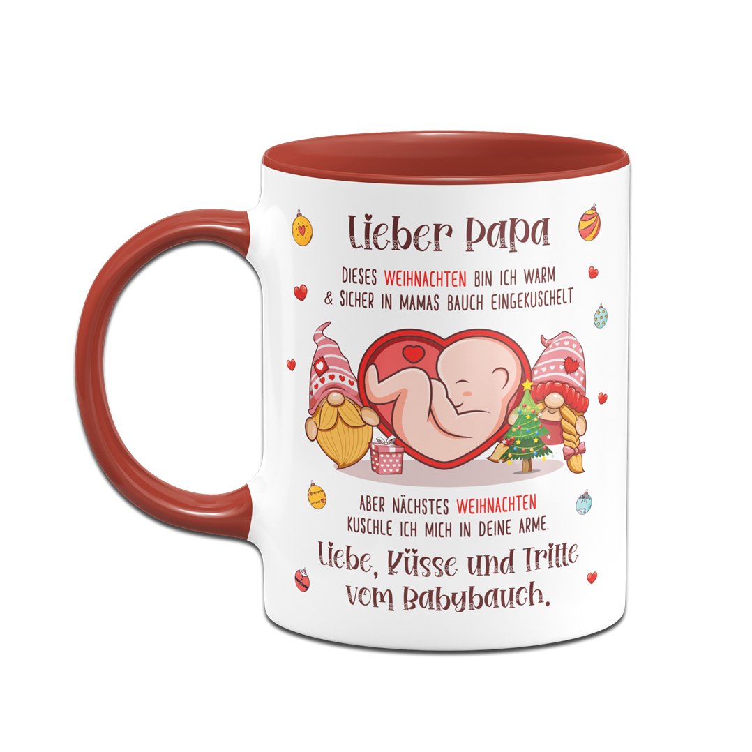 Bild: Tasse - Lieber Papa dieses Weihnachten bin ich noch in Mamas Bauch Geschenkidee