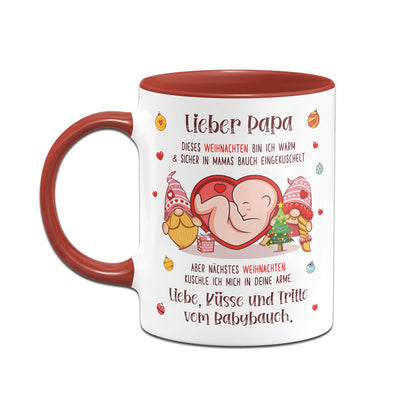 Bild: Tasse - Lieber Papa dieses Weihnachten bin ich noch in Mamas Bauch Geschenkidee