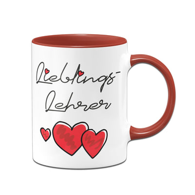 Bild: Tasse - Lieblings-Lehrer (Herzen) Geschenkidee