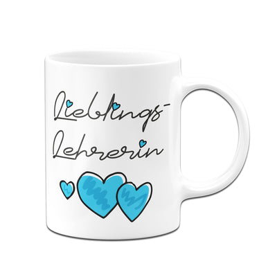 Bild: Tasse - Lieblings-Lehrerin (Herzen) Geschenkidee