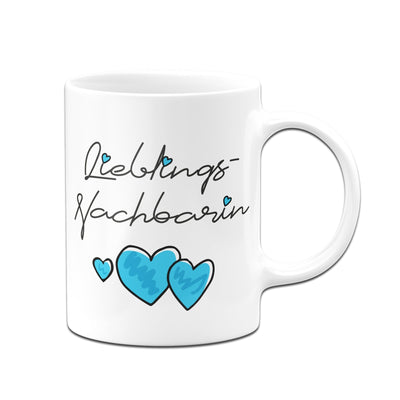 Bild: Tasse - Lieblings-Nachbarin (Herzen) Geschenkidee